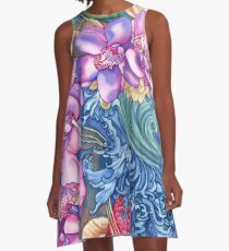 Orchid Splash A-Line Dress