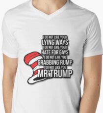 Dr. Suesss Anti Trump Men's V-Neck T-Shirt
