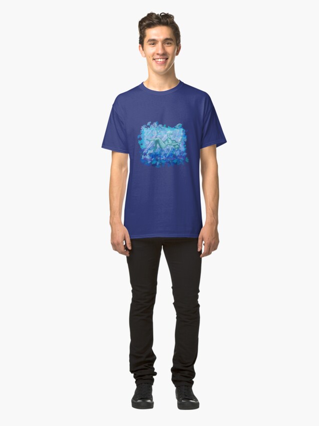 Alternate view of Untitled Blue Woman in Water Classic T-Shirt