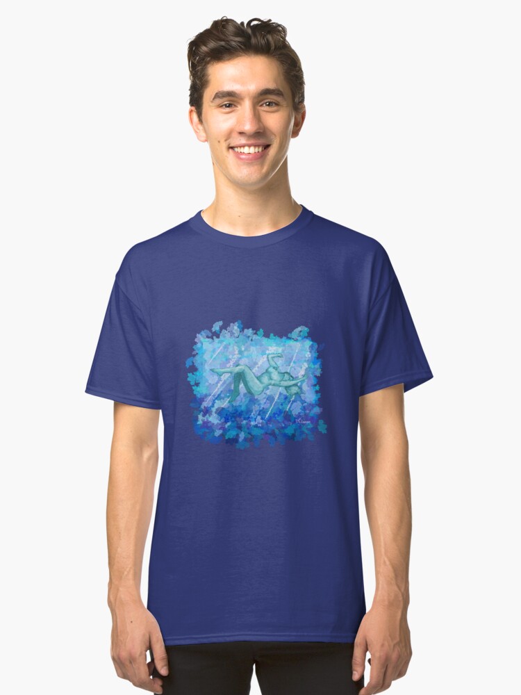 Alternate view of Untitled Blue Woman in Water Classic T-Shirt