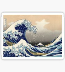 'The Great Wave Off Kanagawa' by Katsushika Hokusai (Reproduction) Sticker