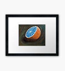 Elusive Blue Blood Orange Framed Print
