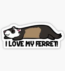 Ich liebe mein Frettchen Sticker