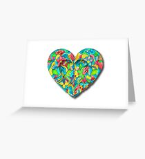 Artistic 3D Floral Heart Greeting Card