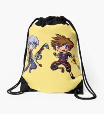 Dark and Light - Chibis Drawstring Bag