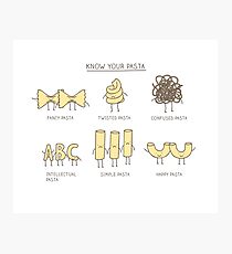know your pasta Photographic Print