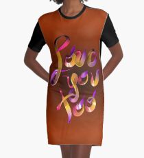 Candy Love You Too Graphic T-Shirt Dress