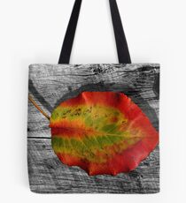 Leaf on Barnwood Tote Bag