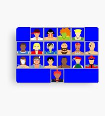 Select Your Character - Super Street Fighter 2 Turbo Canvas Print