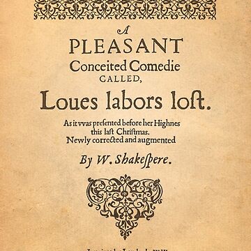 Imagen de la obra Shakespeare, Love labors lost 1598 de bibliotee