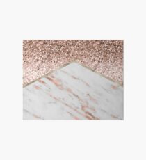 Schimmerndes Roségold mit roségoldenem Marmor Galeriedruck