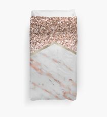 Funda nórdica Brillante oro rosa con mármol de oro rosa