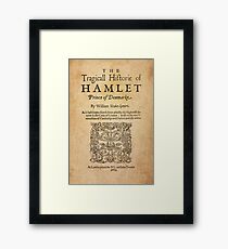 Shakespeare, Hamlet 1603 Framed Print