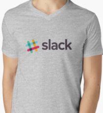 Slack with text Men's V-Neck T-Shirt