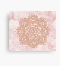 Lienzo Mandala de oro rosa - mármol rosa