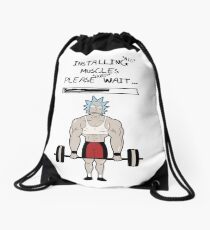 Rick et Morty. Installer des muscles. Sac à cordon