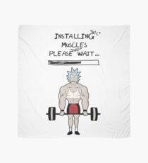 Rick and Morty. Installing muscles. Scarf