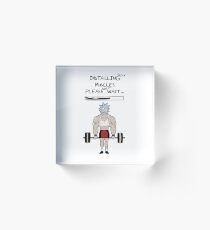 Rick and Morty. Installing muscles. Acrylic Block