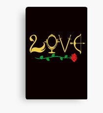 Love Fairytale Lettering Canvas Print