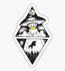 unicorn abducted Sticker
