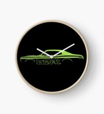 Muscle Car Silhouette - 340 limonengrün Uhr