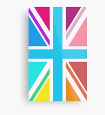 Union Jack/Flag Design Multicoloured Metal Print