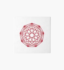 Interconnected Nonagon Shape Art Board Print
