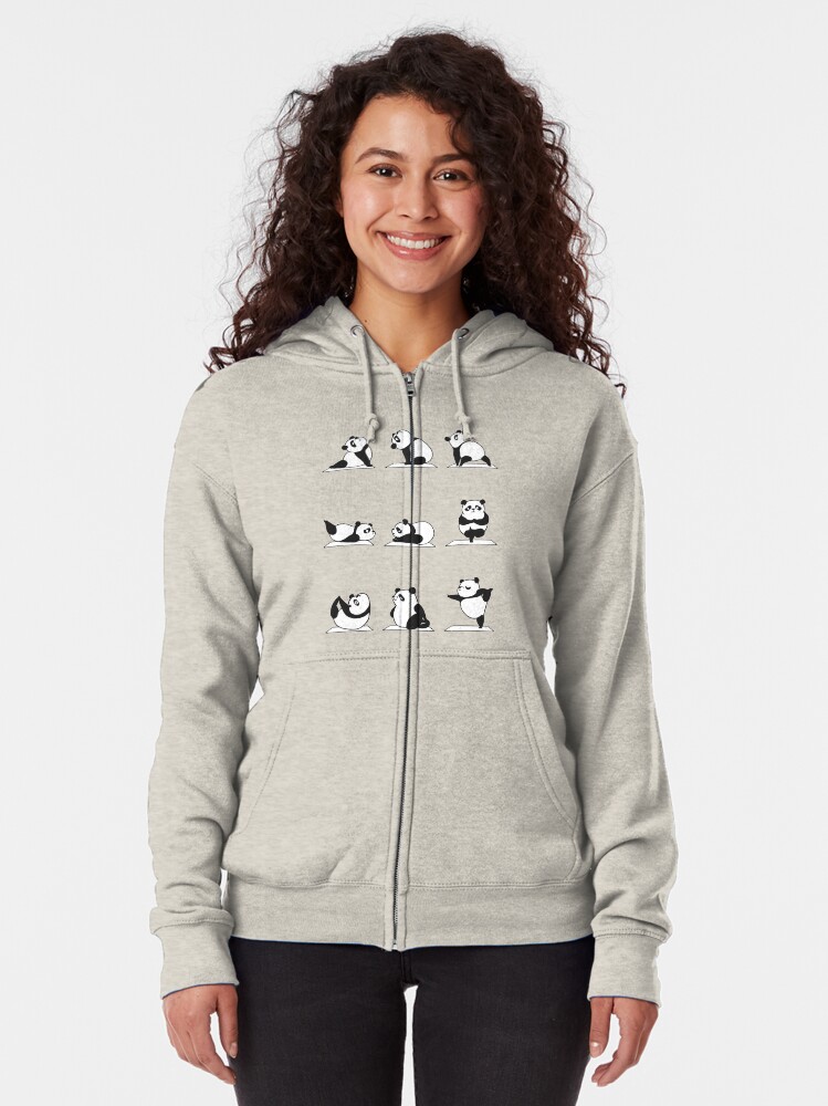 Alternate view of Panda Yoga Zipped Hoodie