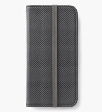 Simulated Black and Grey Carbon Fiber iPhone Wallet/Case/Skin