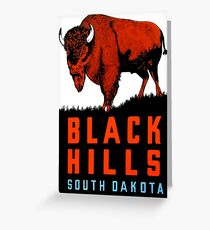 Black Hills South Dakota Vintage Travel Decal Greeting Card