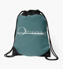 Ollivanders Logo in Weiß Turnbeutel