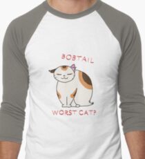 Bobtail - worst cat? Men's Baseball ¾ T-Shirt