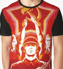 USSR CCCP Cold War Soviet Union Propaganda Posters Graphic T-Shirt