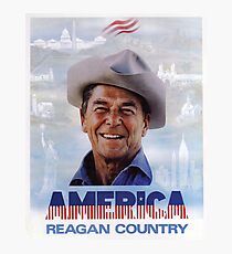 America Reagan Country - Vintage 1980s Campaign Poster Photographic Print