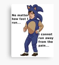 no matter how fast i run... Canvas Print