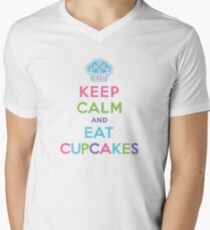 Keep Calm and Eat Cupcakes Men's V-Neck T-Shirt