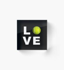 Liebes-Tennis-Trainings-Entwurf Acrylblock