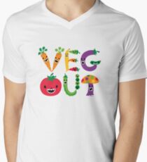 Veg Out - maize Men's V-Neck T-Shirt