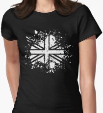 Grunge Union Jack Women's Fitted T-Shirt
