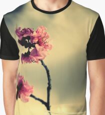 Pink Blossoms And Vase Graphic T-Shirt
