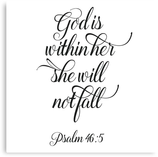 God Is Within Her Psalm 465 Printable Bible Verse By - vrogue.co