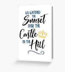 Over The Castle on The Hill Greeting Card