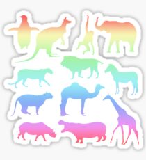Wild Animals - Neon Sticker