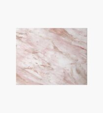 Pink marble - rose gold accents Art Board