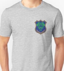 Blue monster nameplate Unisex T-Shirt