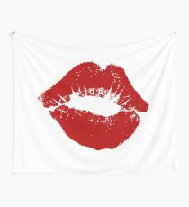 Red kiss lip Wall Tapestry