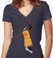 LEBRON JAMES Women's Fitted V-Neck T-Shirt