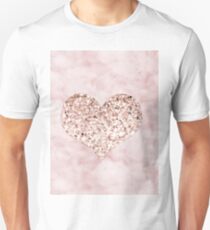 Rose gold - heart Unisex T-Shirt
