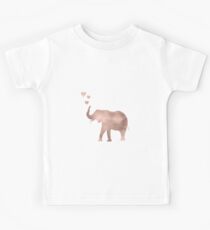 Elephant love - rose gold foil Kids Tee