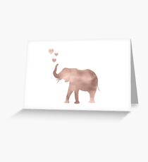 Elephant love - rose gold foil Greeting Card